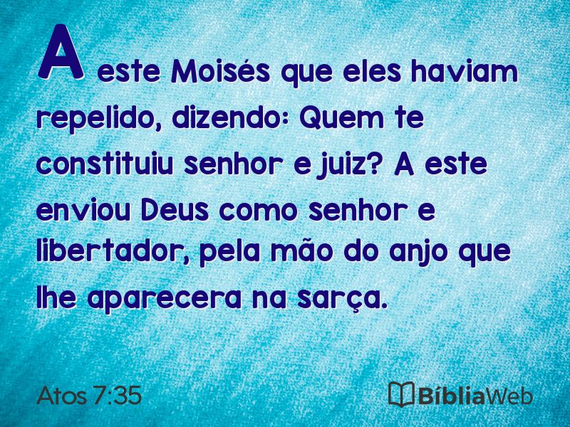 Atos 7:35 em imagem para compartilhar