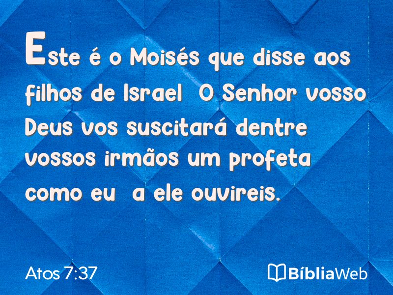 Atos 7:37 em imagem para compartilhar