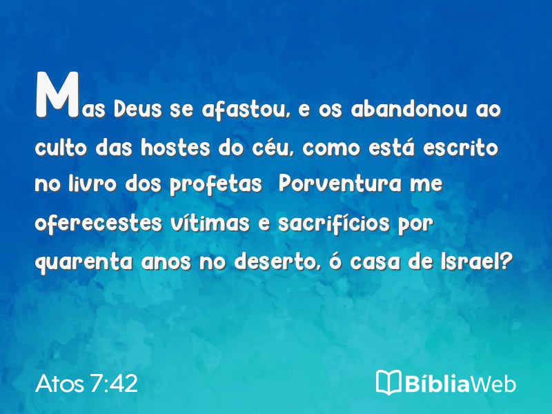 Atos 7:42 em imagem para compartilhar
