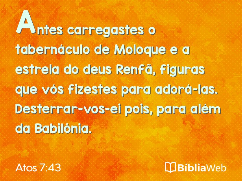 Atos 7:43 em imagem para compartilhar