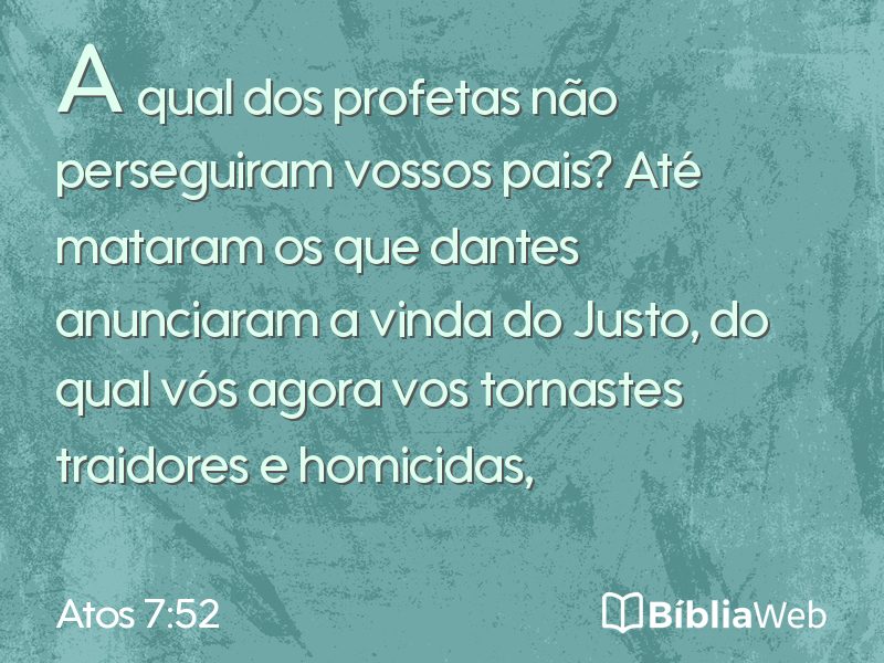 Atos 7:52 em imagem para compartilhar