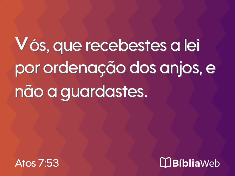 Atos 7:53 em imagem para compartilhar