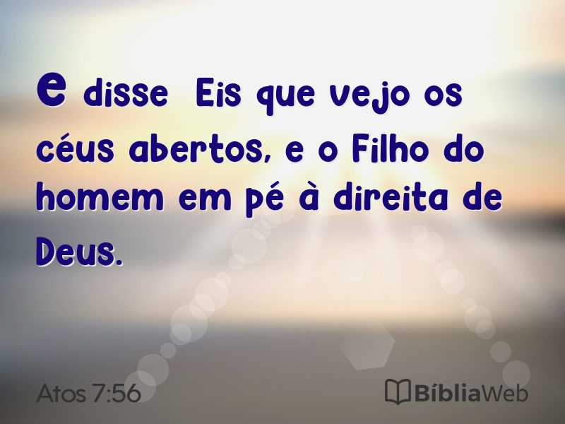 Atos 7:56 em imagem para compartilhar
