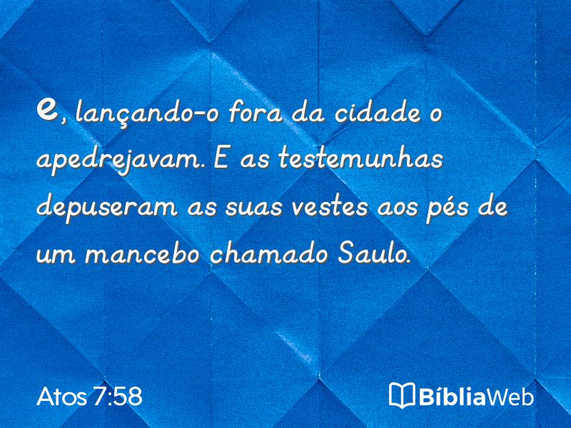 Atos 7:58 em imagem para compartilhar