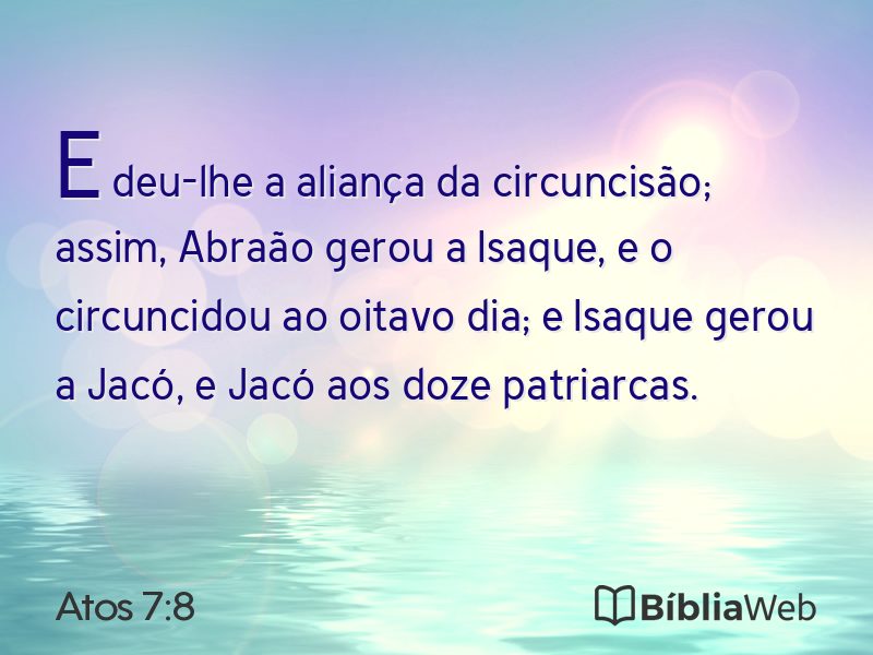 Atos 7:8 em imagem para compartilhar