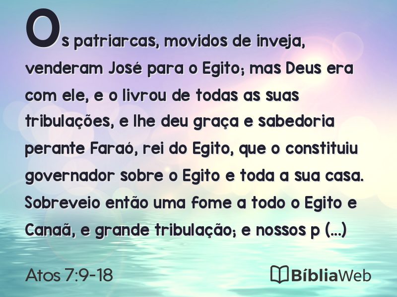 Atos 7:9-18 em imagem para compartilhar