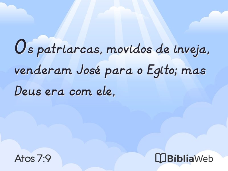 Atos 7:9 em imagem para compartilhar