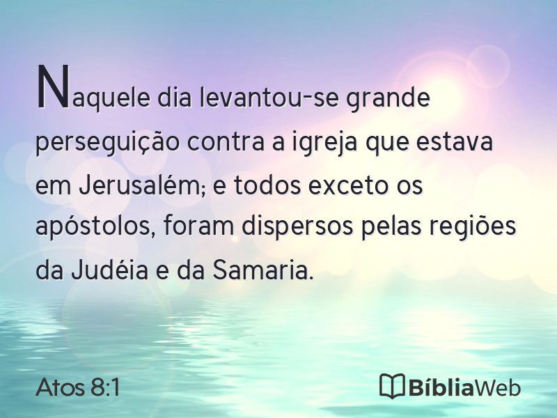 Atos 8:1 em imagem para compartilhar