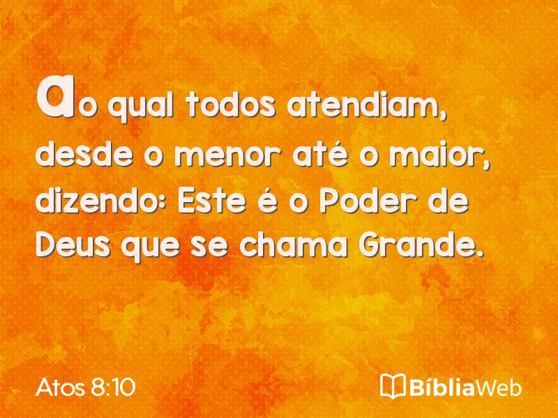 Atos 8:10 em imagem para compartilhar