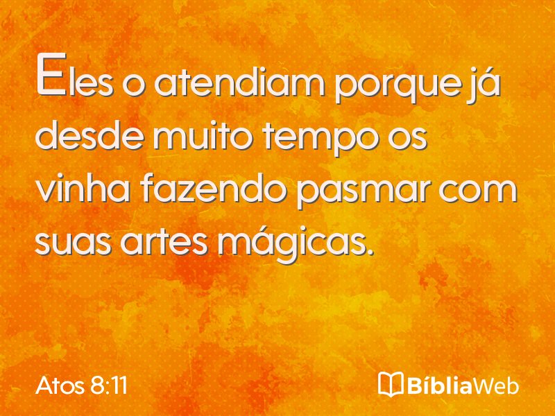 Atos 8:11 em imagem para compartilhar