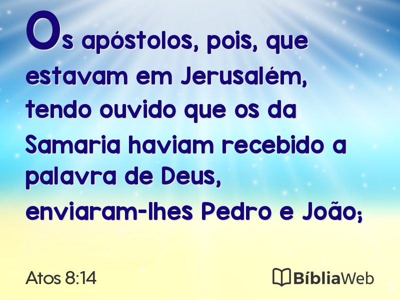 Atos 8:14 em imagem para compartilhar