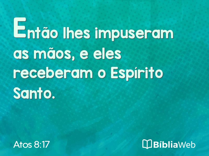 Atos 8:17 em imagem para compartilhar