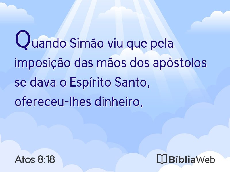 Atos 8:18 em imagem para compartilhar
