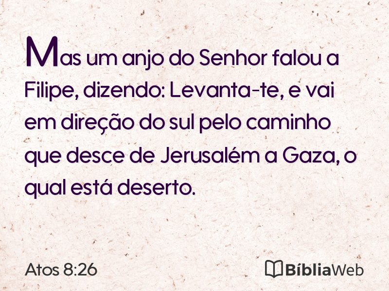 Atos 8:26 em imagem para compartilhar