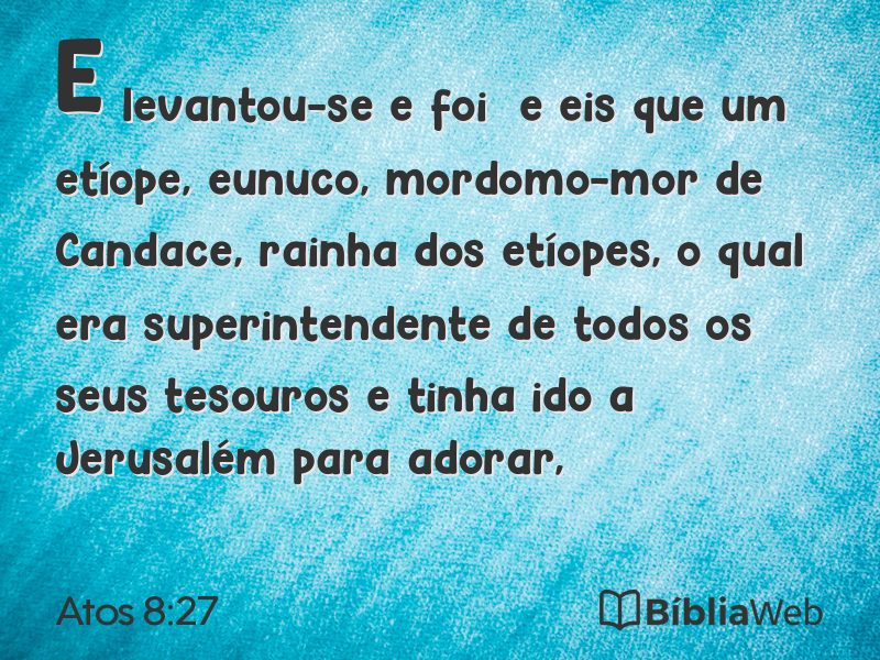 Atos 8:27 em imagem para compartilhar