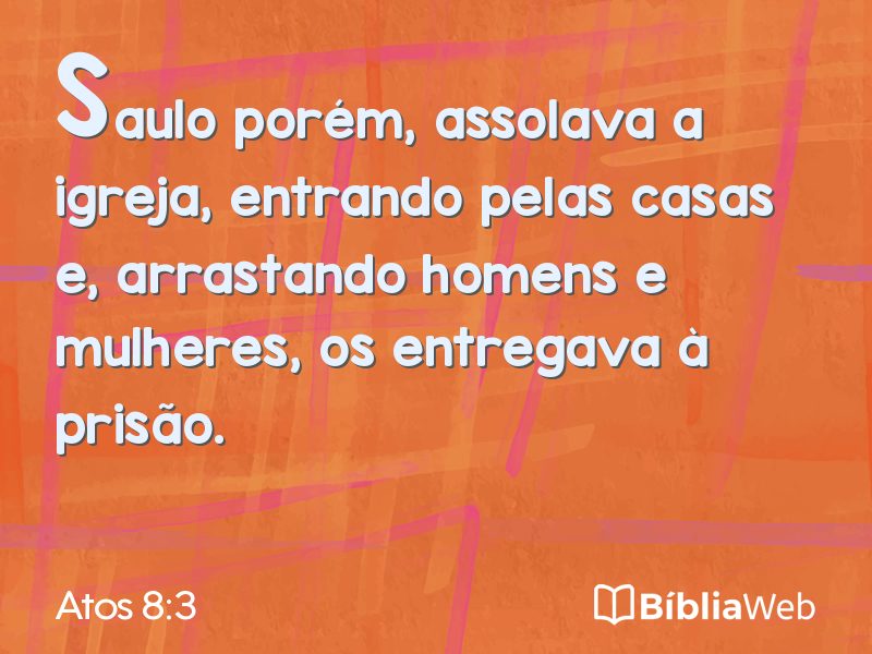 Atos 8:3 em imagem para compartilhar