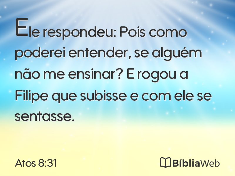 Atos 8:31 em imagem para compartilhar