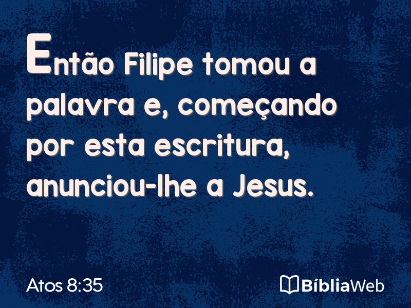 Atos 8:35 em imagem para compartilhar