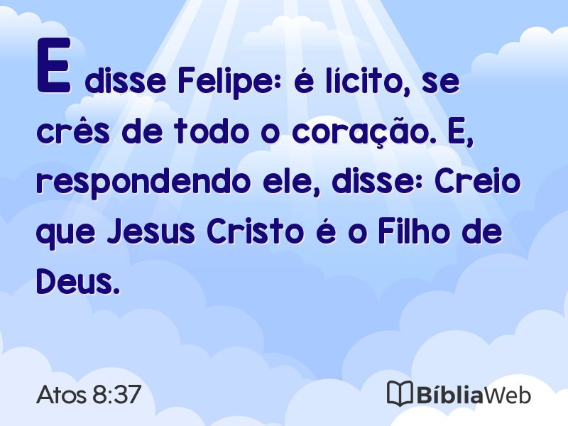 Atos 8:37 em imagem para compartilhar