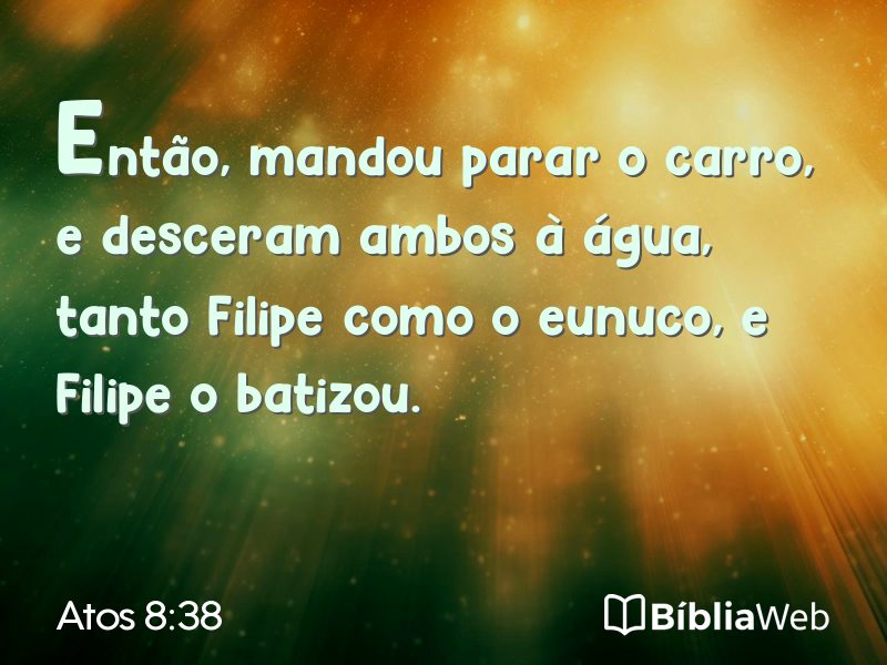 Atos 8:38 em imagem para compartilhar