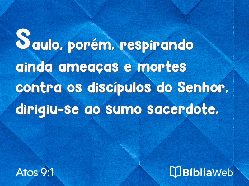 Atos 9:1 em imagem para compartilhar