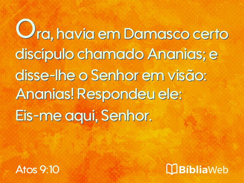 Atos 9:10 em imagem para compartilhar