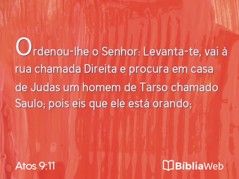 Atos 9:11 em imagem para compartilhar