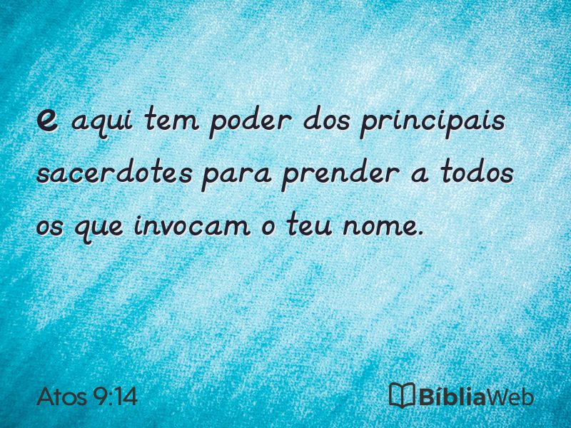 Atos 9:14 em imagem para compartilhar