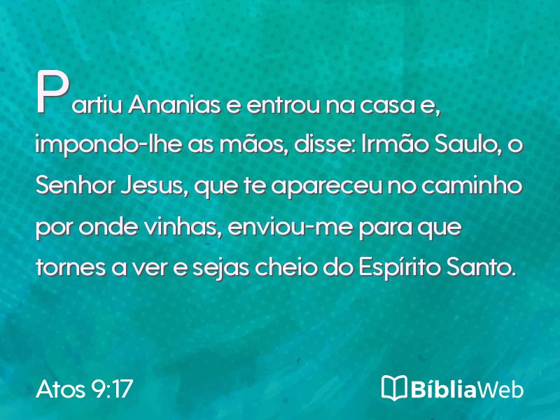 Atos 9:17 em imagem para compartilhar