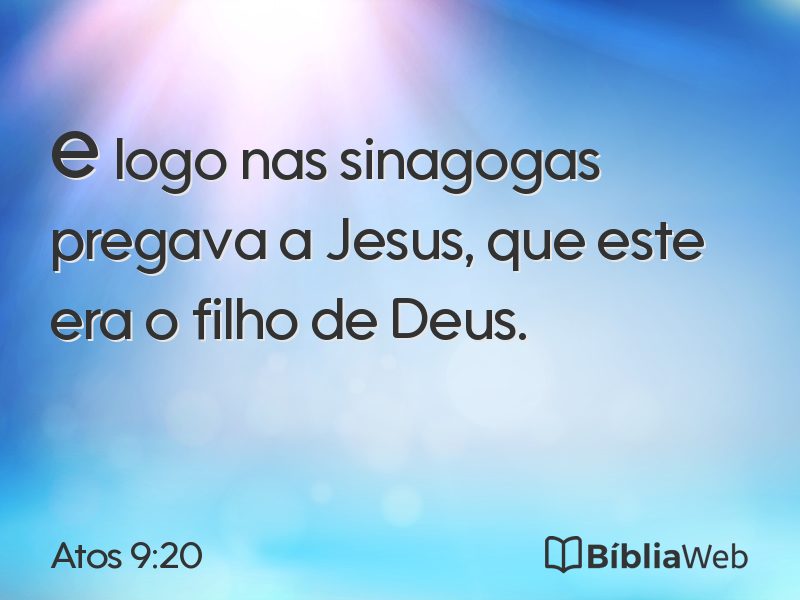 Atos 9:20 em imagem para compartilhar