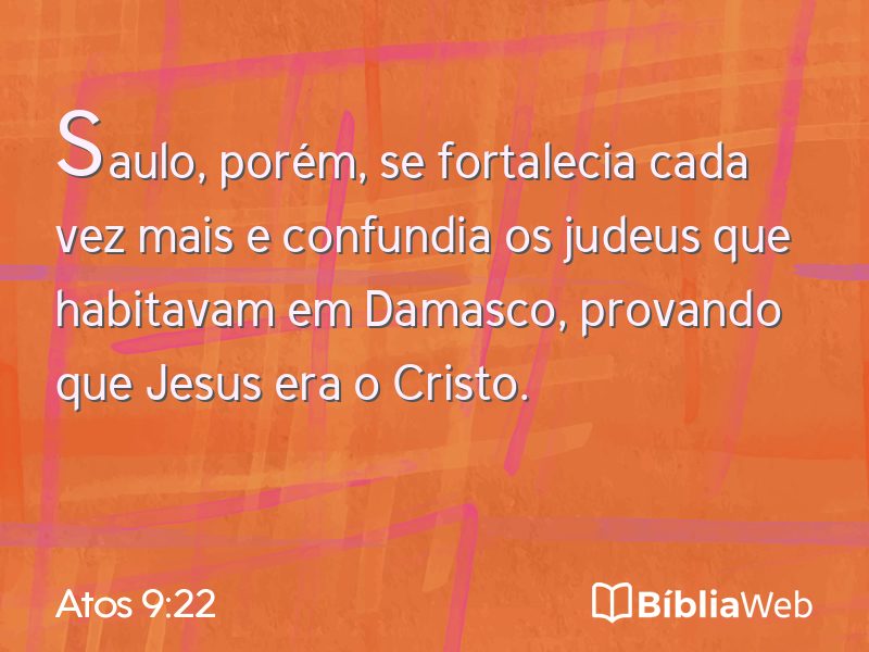Atos 9:22 em imagem para compartilhar