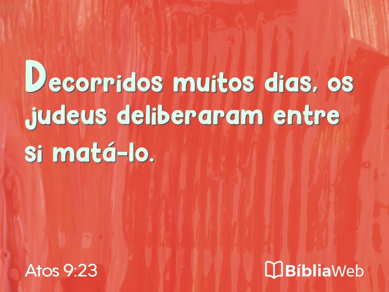 Atos 9:23 em imagem para compartilhar