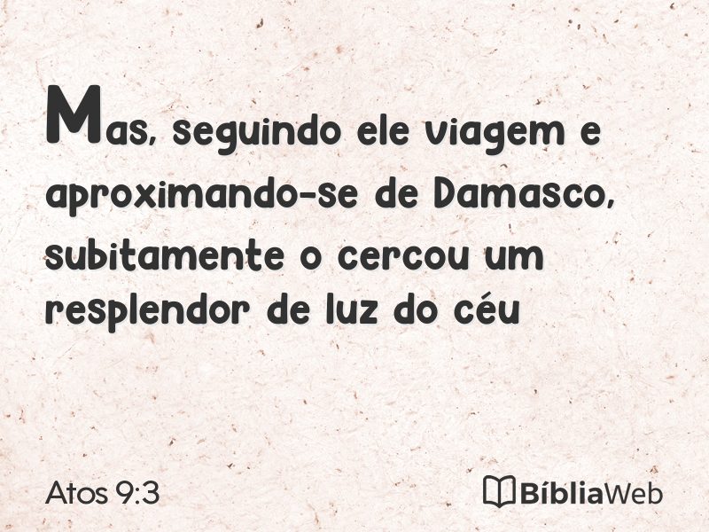 Atos 9:3 em imagem para compartilhar