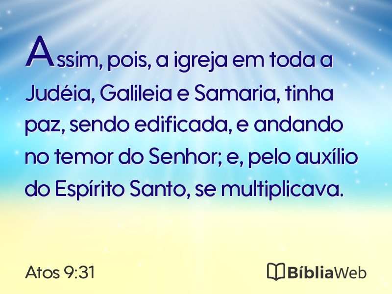 Atos 9:31 em imagem para compartilhar