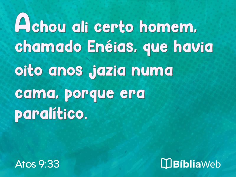 Atos 9:33 em imagem para compartilhar