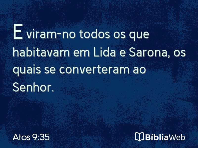 Atos 9:35 em imagem para compartilhar