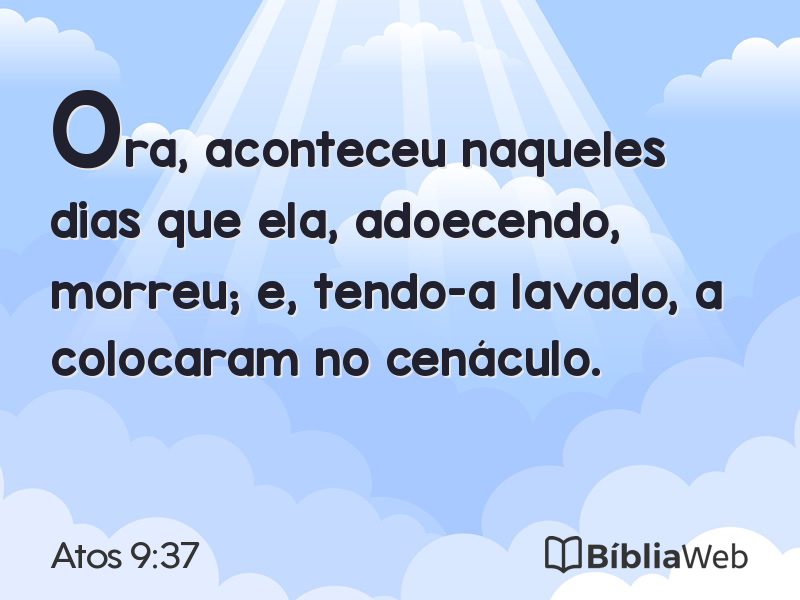 Atos 9:37 em imagem para compartilhar