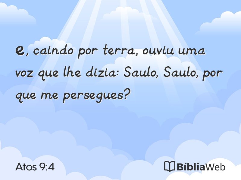 Atos 9:4 em imagem para compartilhar