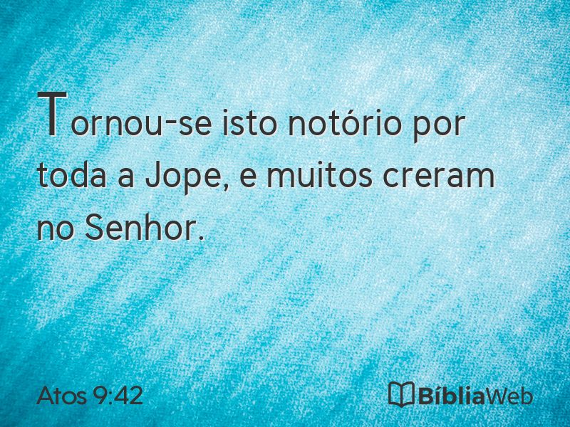 Atos 9:42 em imagem para compartilhar