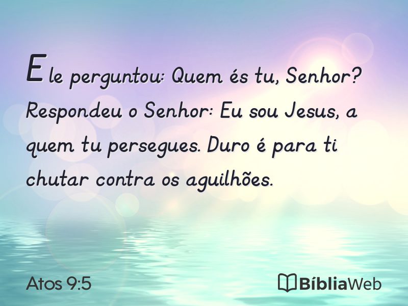 Atos 9:5 em imagem para compartilhar