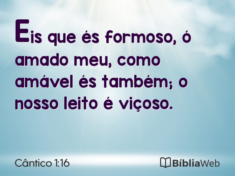 Cântico 1:16 em imagem para compartilhar