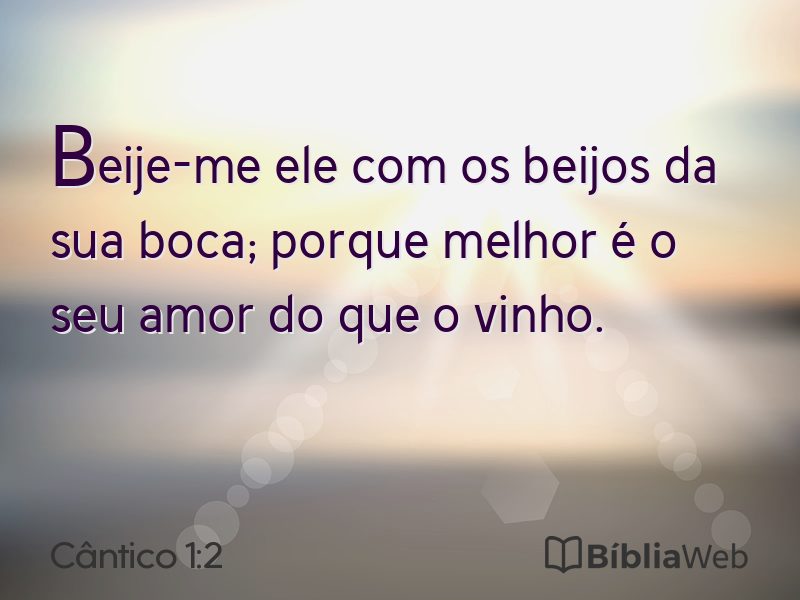 Cântico 1:2 em imagem para compartilhar