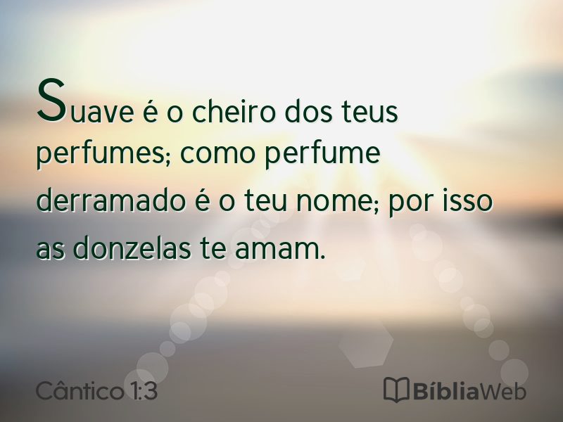 Cântico 1:3 em imagem para compartilhar