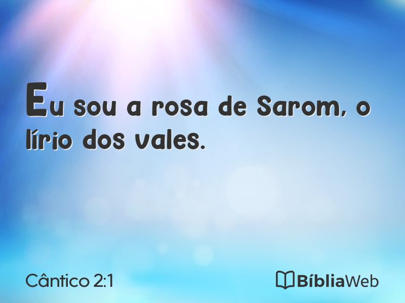 Cântico 2:1 em imagem para compartilhar