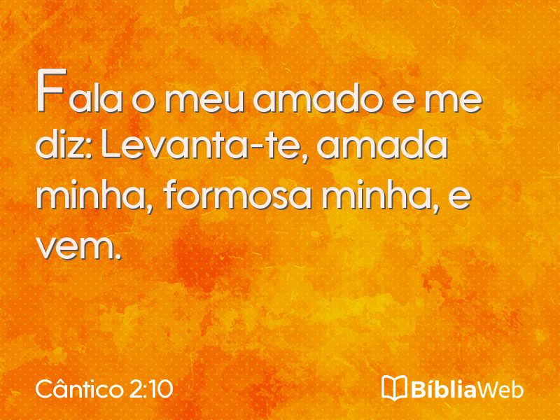 Cântico 2:10 em imagem para compartilhar