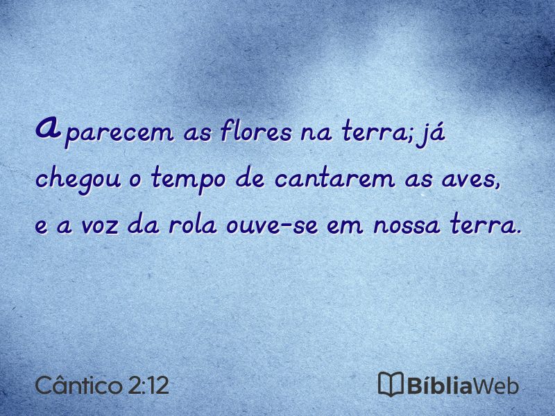Cântico 2:12 em imagem para compartilhar