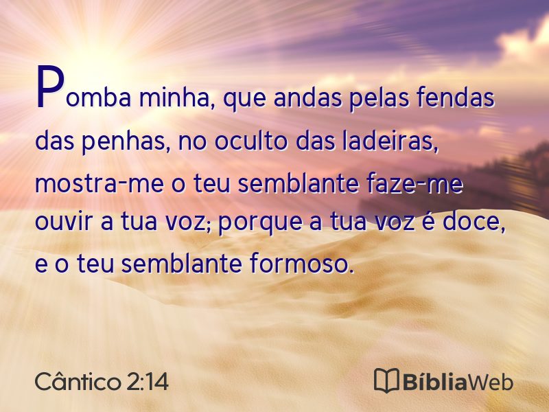 Cântico 2:14 em imagem para compartilhar