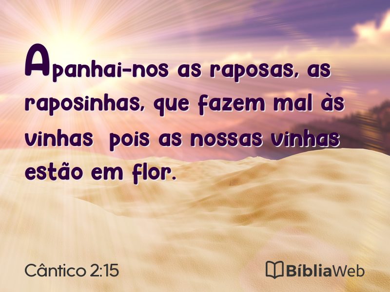 Cântico 2:15 em imagem para compartilhar