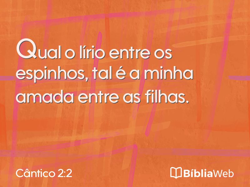 Cântico 2:2 em imagem para compartilhar