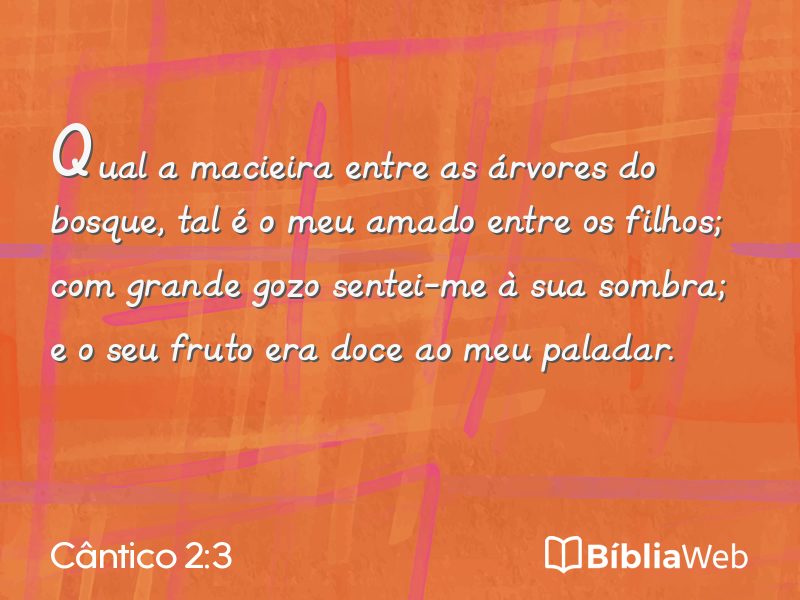 Cântico 2:3 em imagem para compartilhar